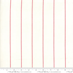 Toweling - Red Pencil Stripe