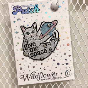 Give Me Space Cat Iron-On Patch