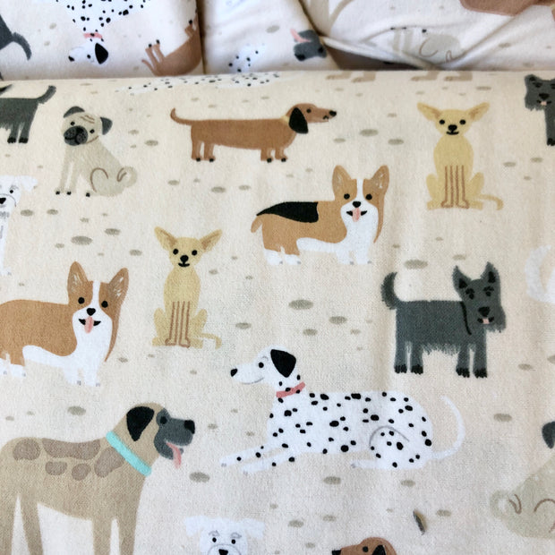 Beige Dogs FLANNEL