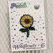 Long Stem Sunflower Iron-On Patch
