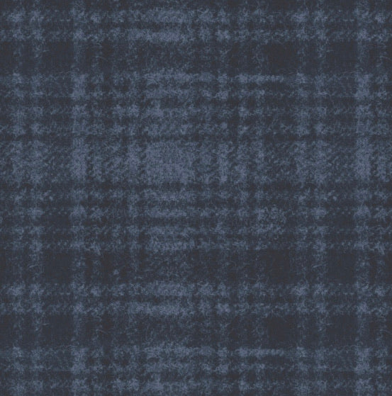 Woolies FLANNEL - Navy Check - 1.75 m