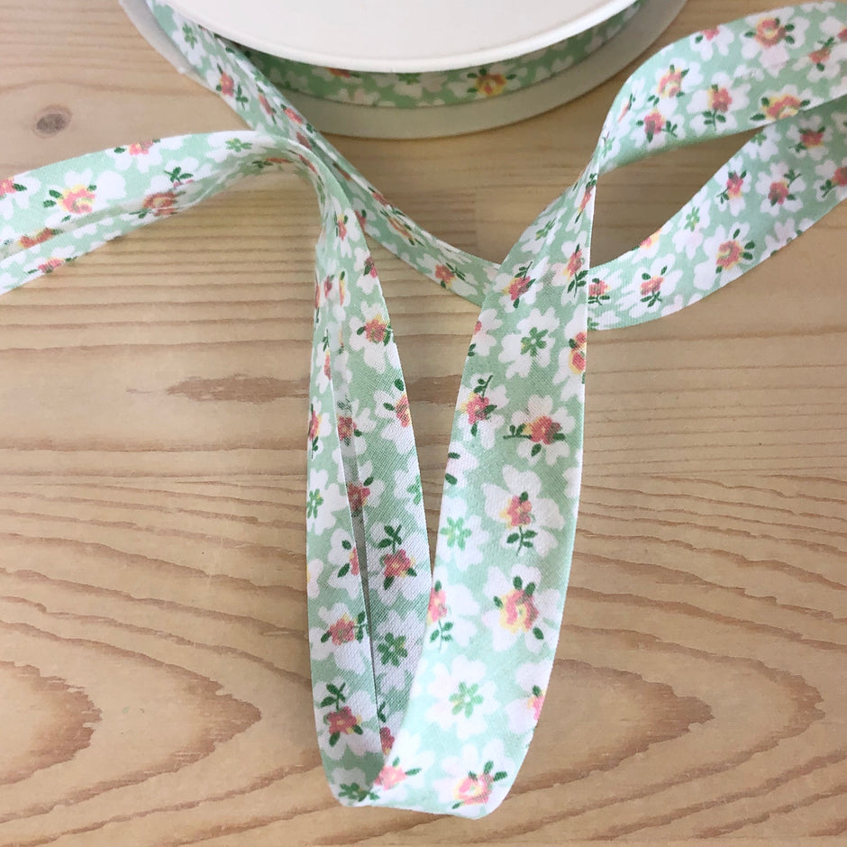 Floral Bias Binding