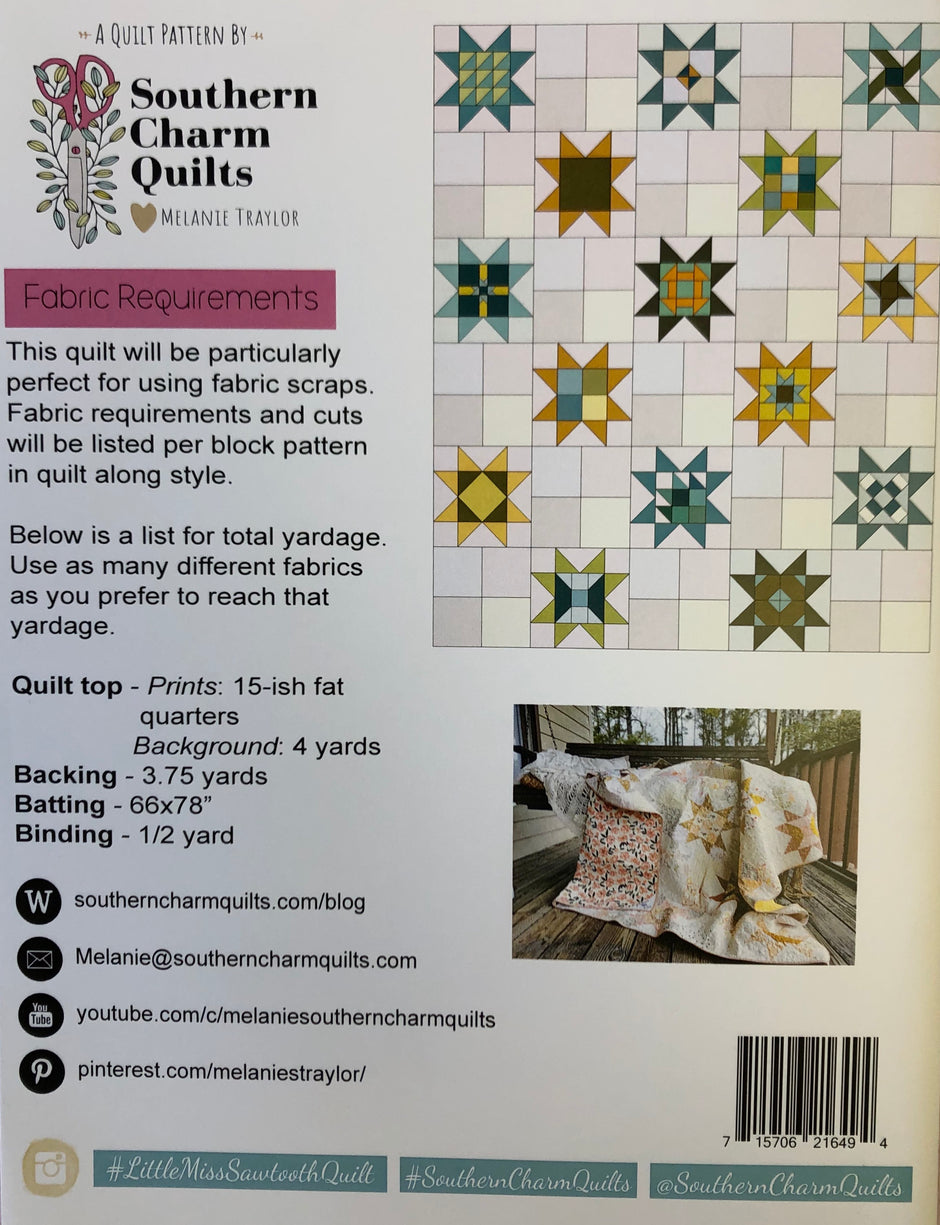 Little Miss Sawtooth Star Quilt Pattern