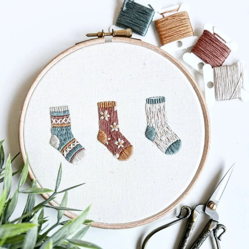 Knitted Socks Embroidery Kit