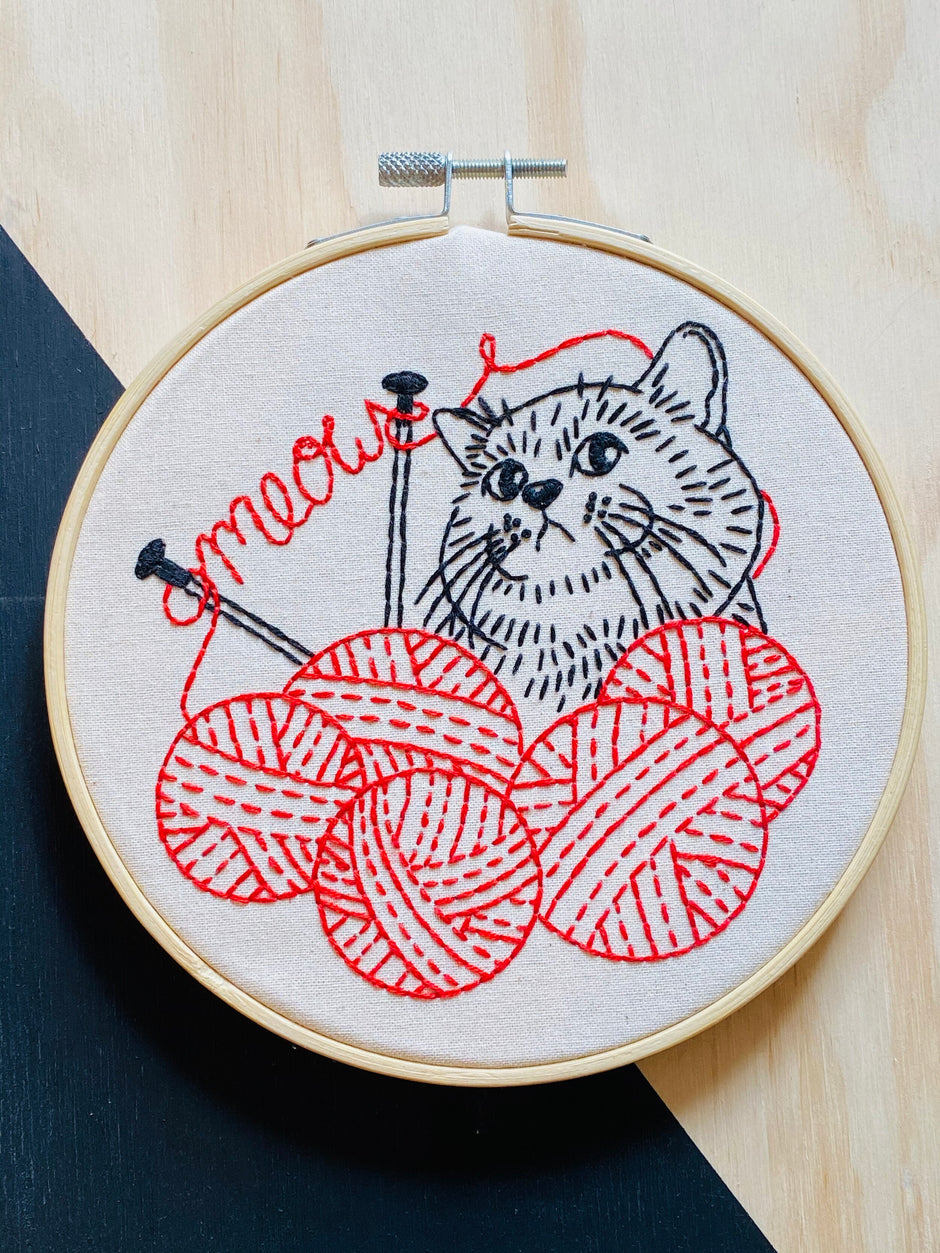 Knitten' Kitten Embroidery Kit