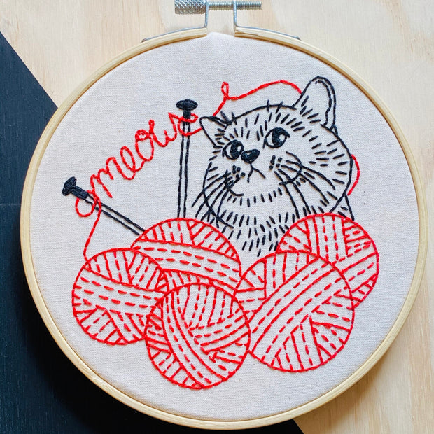 Knitten' Kitten Embroidery Kit