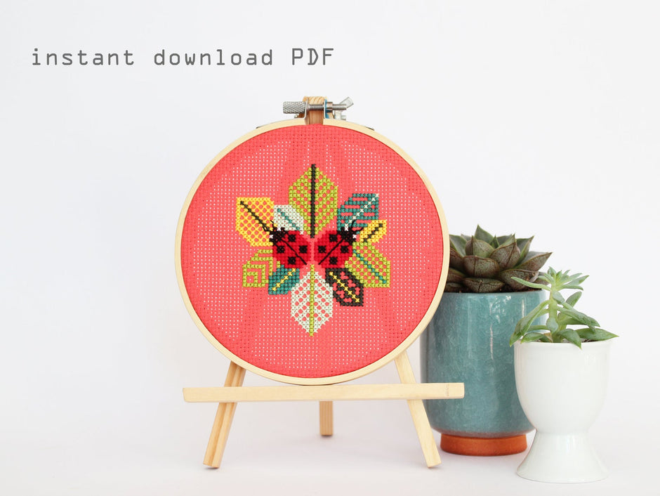 Little Ladybugs Cross Stitch Kit
