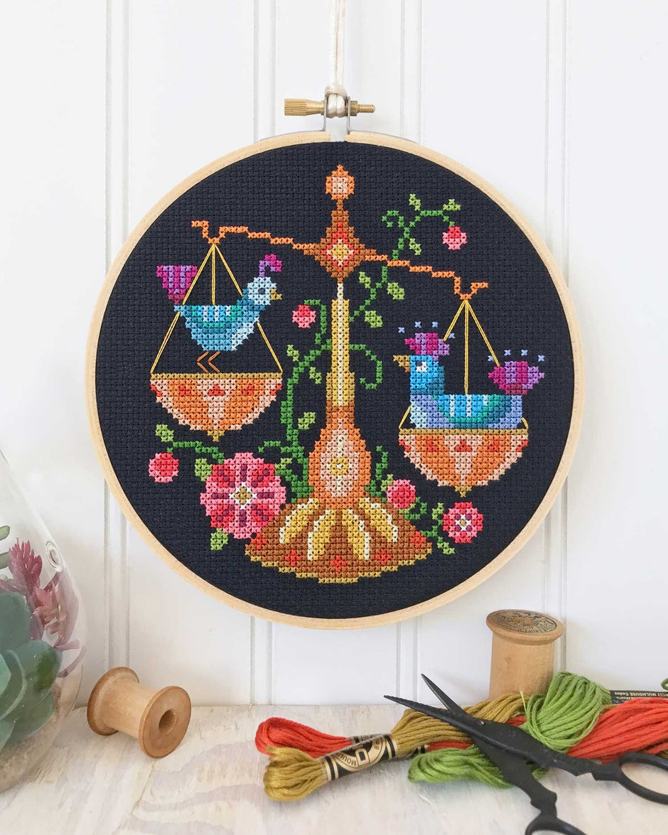 Libra Cross Stitch Pattern