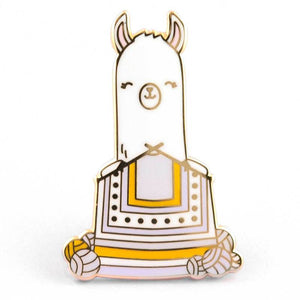 Llama Knitting Pin