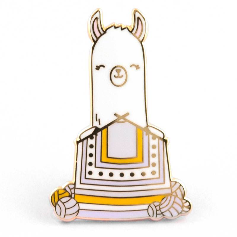 Llama Knitting Pin