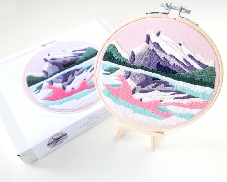 Mount Rundle Embroidery Kit