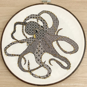 Tangles the Octopus - Blackwork Kit