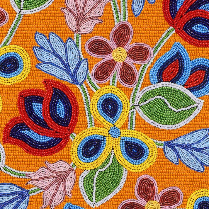 Beaded Florals 2 - Orange