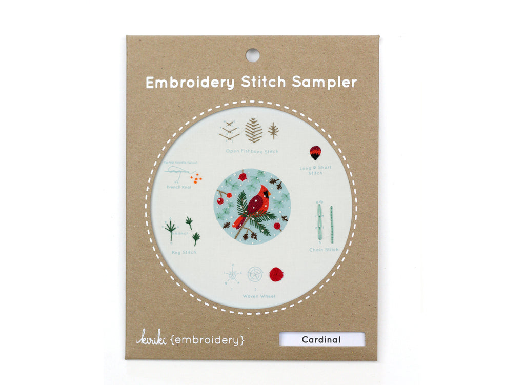 Embroidery Stitch Sampler - Cardinal