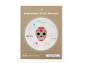 Embroidery Stitch Sampler - Sugar Skull