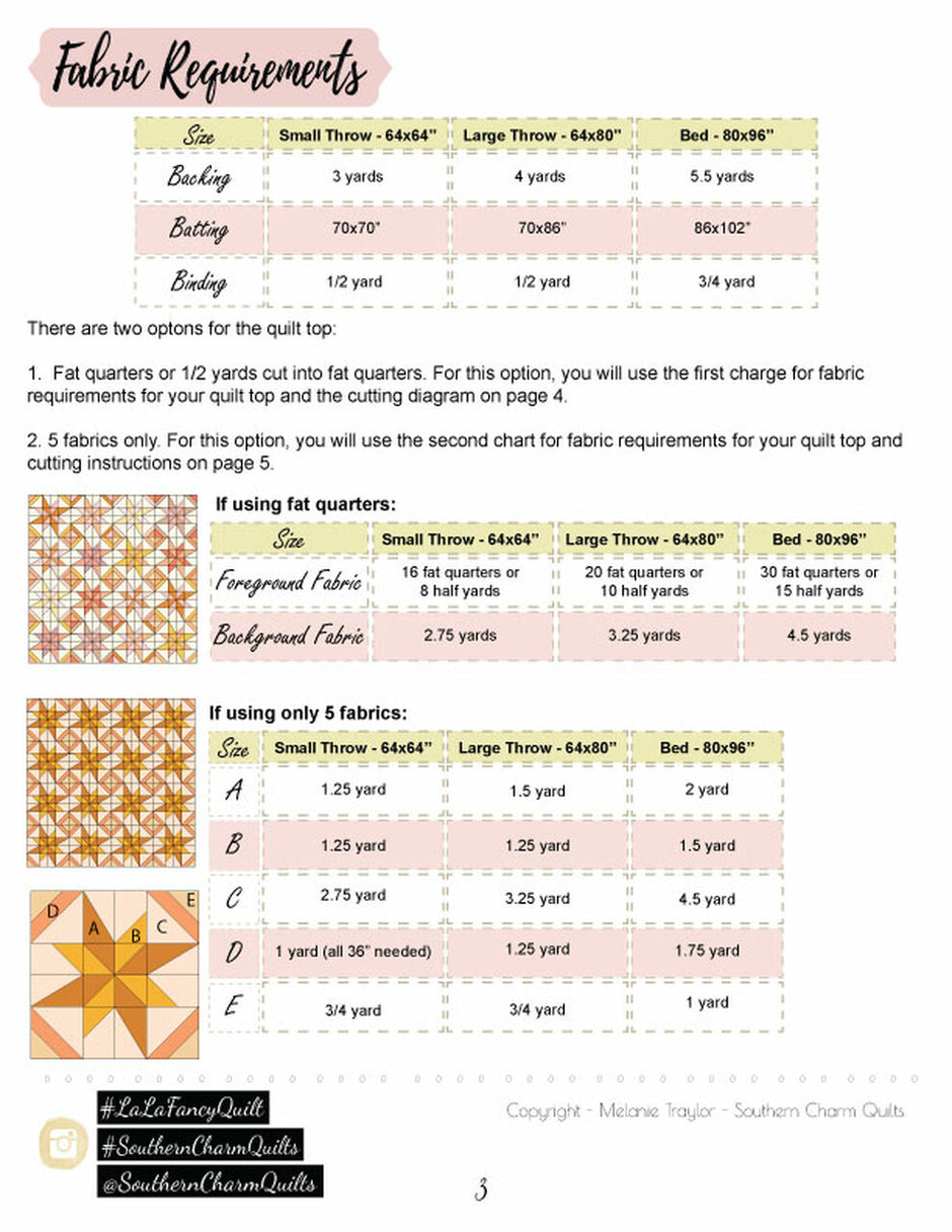LaLa Fancy Quilt Pattern