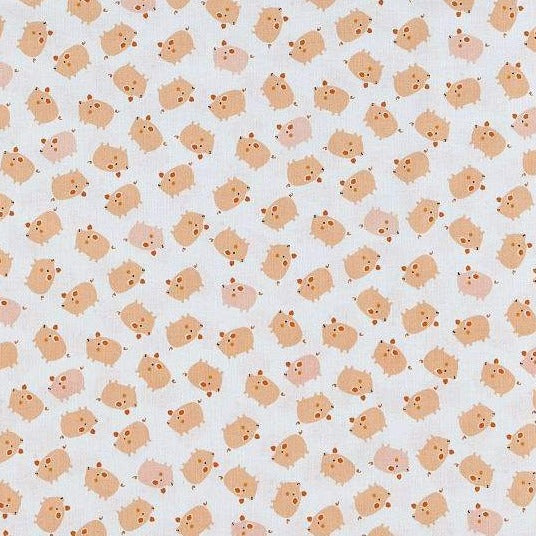 Cluck Moo Oink - Pigs on White