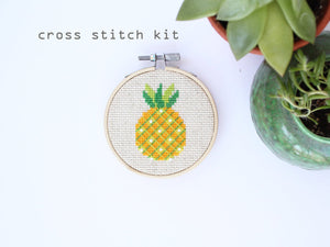 Pineapple Cross Stitch Kit