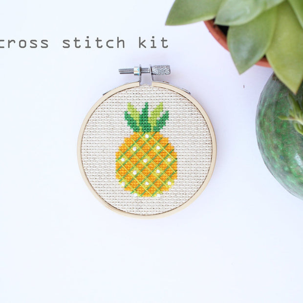 Pineapple Cross Stitch Kit