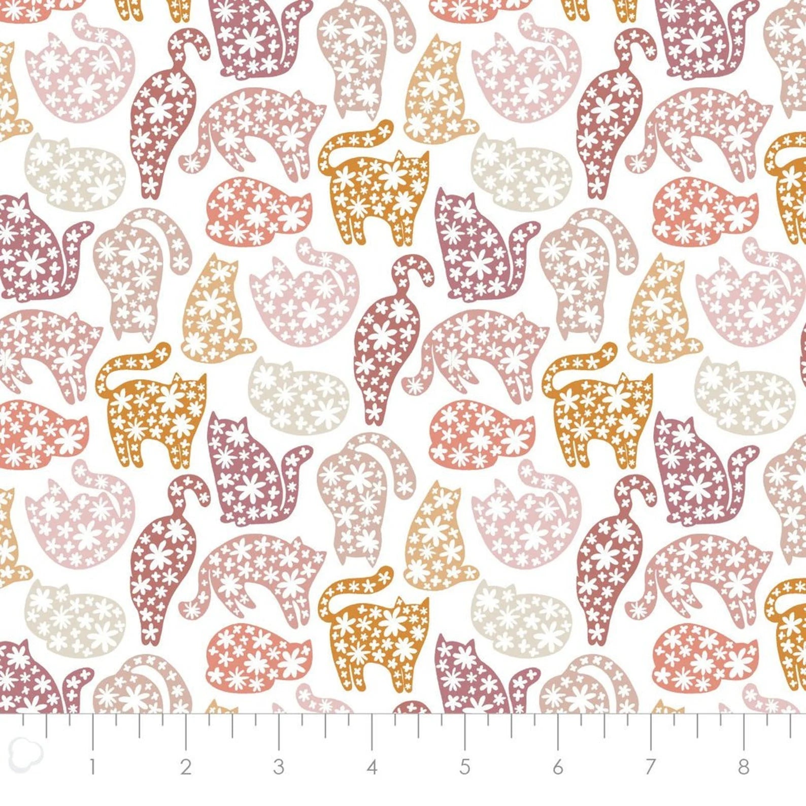 Smitten Kitten - Floral Kitten Poses in White