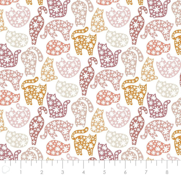 Smitten Kitten - Floral Kitten Poses in White