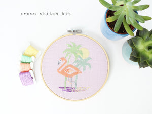 Solo Flamingo Cross Stitch Kit