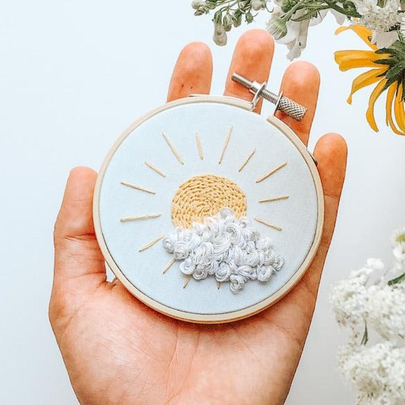 Partly Sunny Embroidery Kit