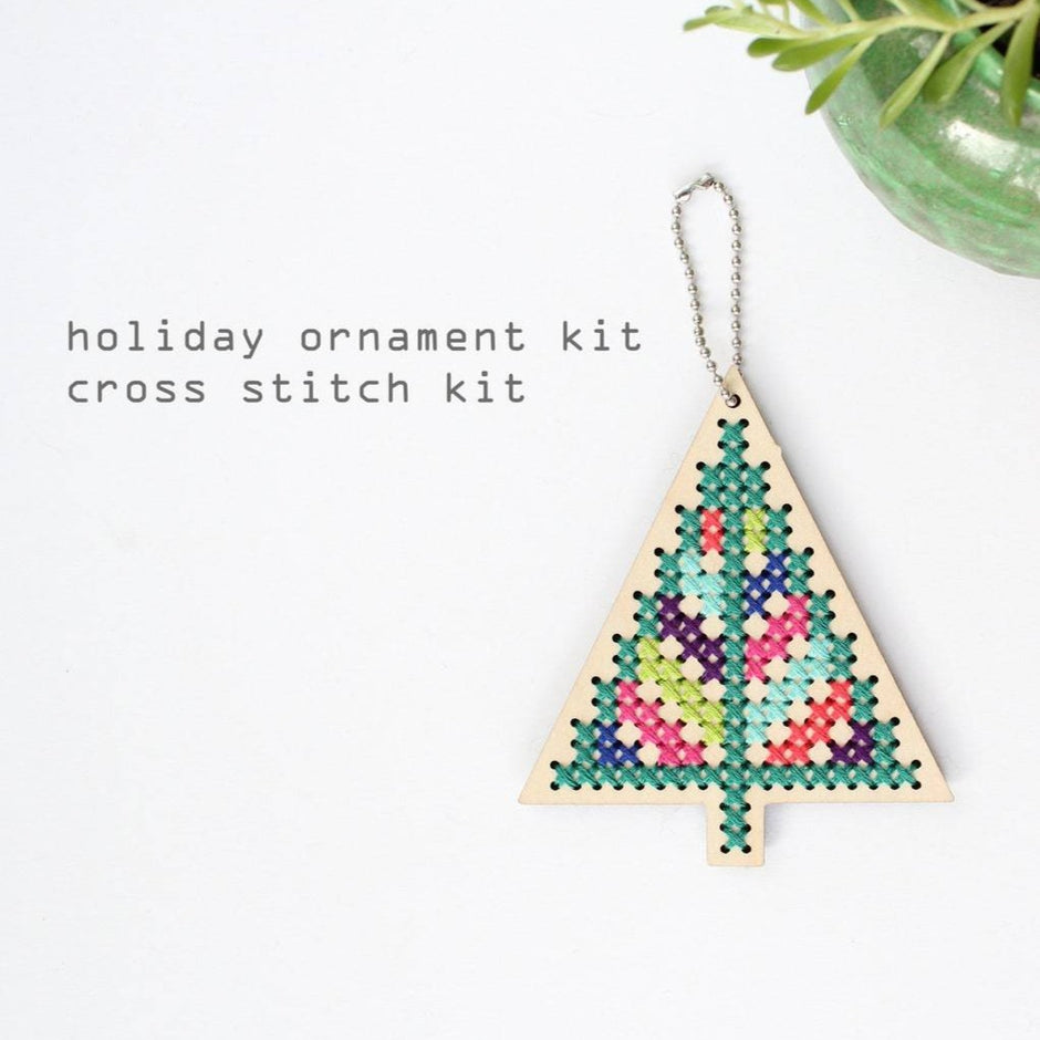 Holiday Tree Cross Stitch Kit