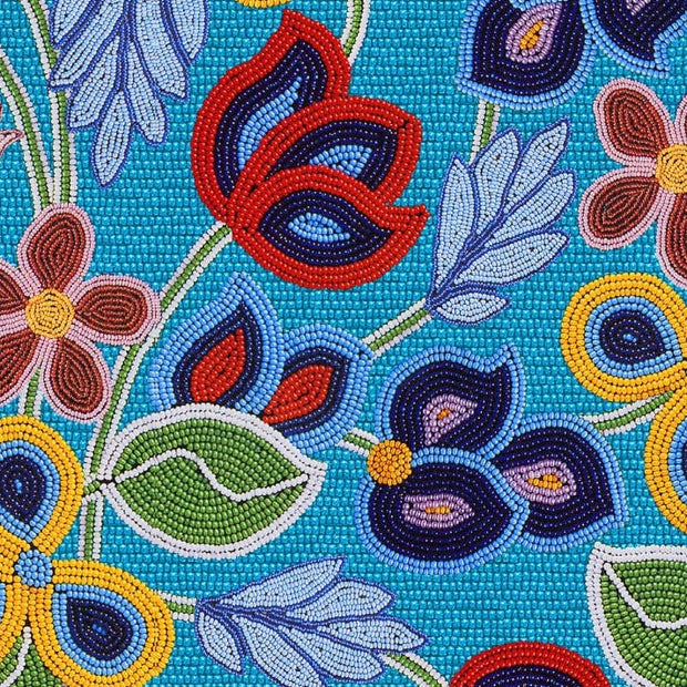 Beaded Florals 2 - Turquoise