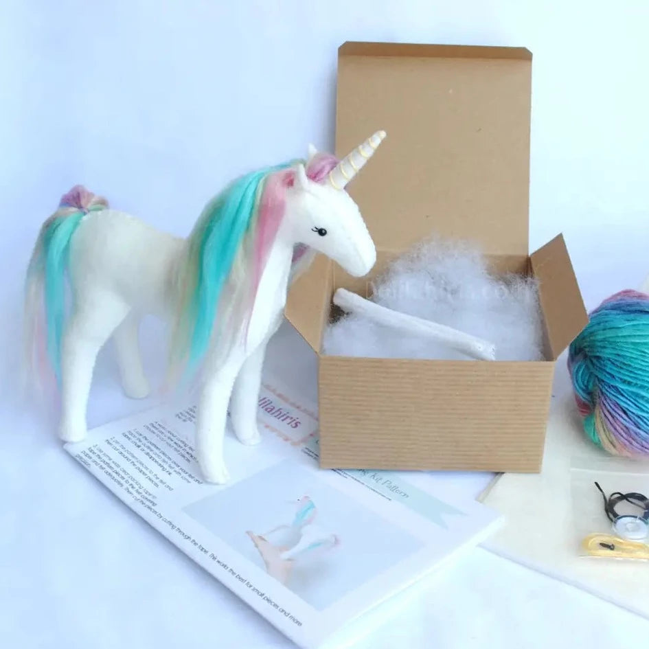 Pastel Rainbow Unicorn DIY Sewing Kit