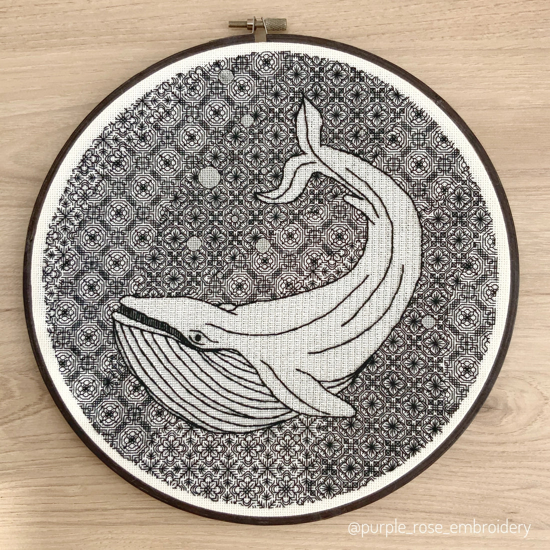 Humphrey the Whale - Blackwork Kit
