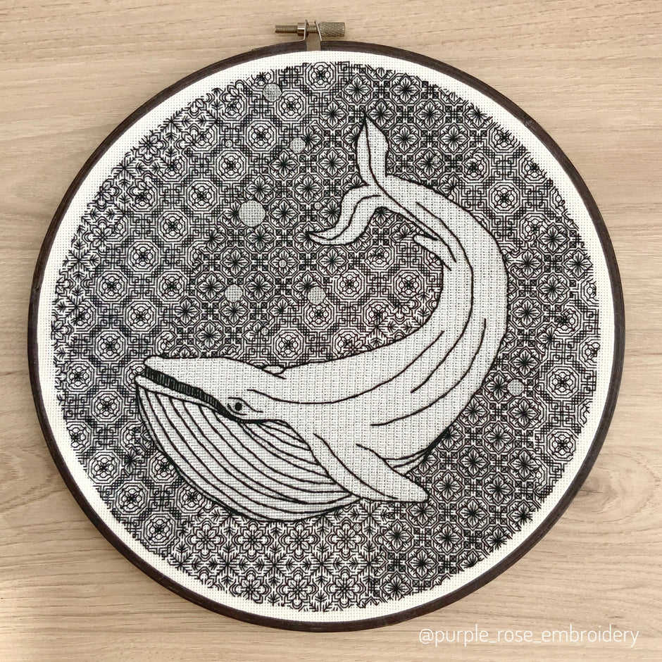 Humphrey the Whale - Blackwork Kit