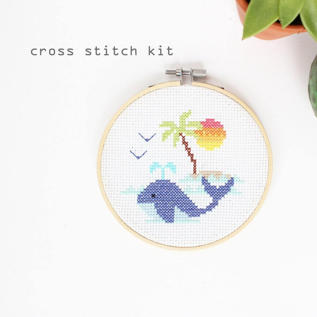 Wilma Whale Mini Cross Stitch Kit