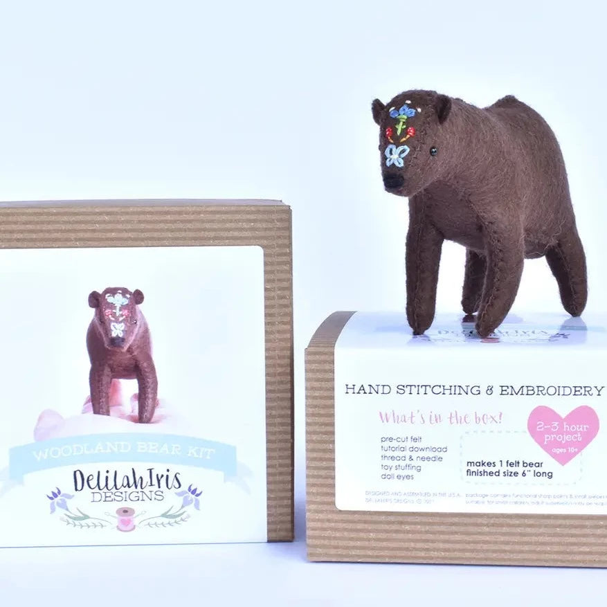 Woodland Bear Felt DIY Sewing Kit