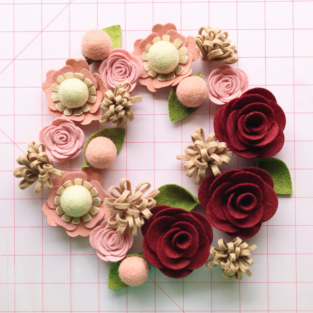 Felt Flower Wreath Craft Kit